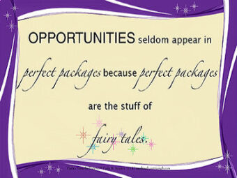 Opportunities Not Fairy Tales Poster
