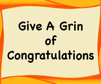 Give A Grin Of Congratulations Cards